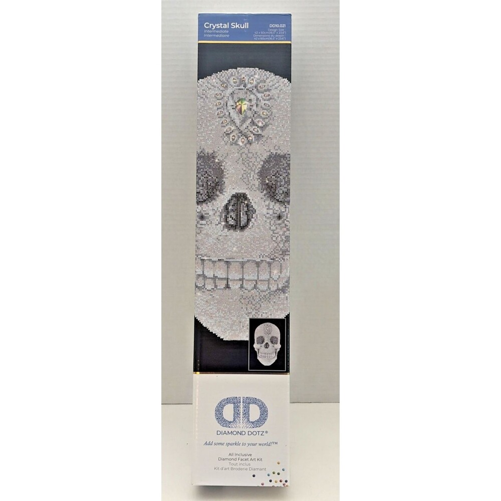 Diamond Dotz Crystal Skull Diamond Art Kit 16.5" X 23.6"-Crystal Skull NEW